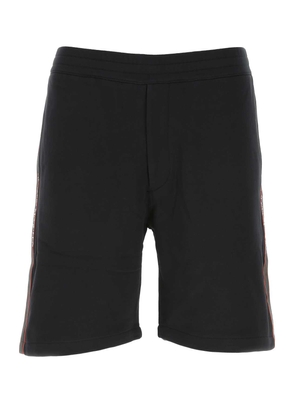 Alexander Mcqueen Black Cotton Bermuda Shorts