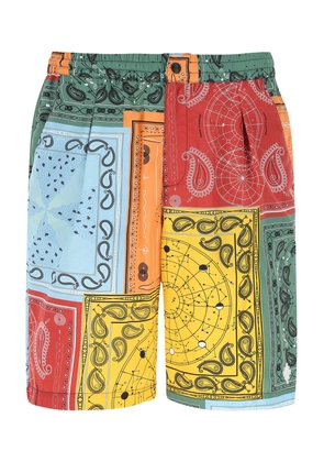Marcelo Burlon Printed Nylon Bermuda Shorts