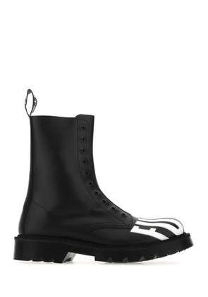 Vtmnts Black Leather Ankle Boots