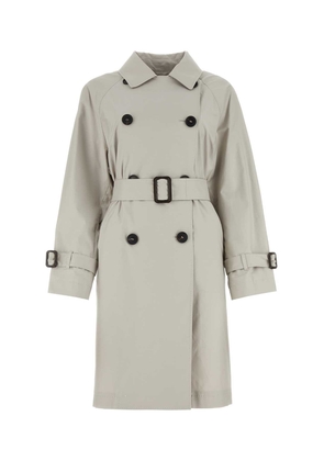 Max Mara The Cube Light Grey Twill Titrench Trench