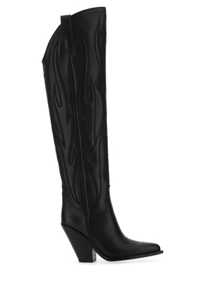 Sonora Black Leather Hermosillo Boots