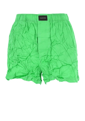 Balenciaga Fluo Green Viscose Shorts