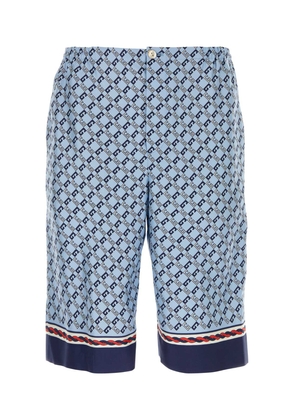 Gucci Printed Satin Bermuda Shorts