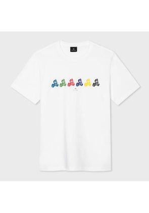 PS Paul Smith White Multicolour 'Cycle' T-Shirt