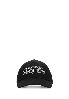 Alexander Mcqueen Black Cotton Hat