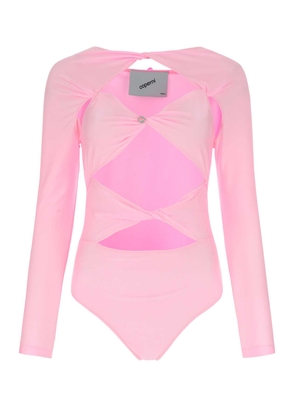 Coperni Fluo Pink Lycra Bodysuit