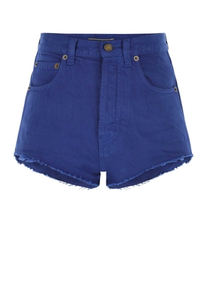 Saint Laurent Electric Blue Denim Shorts