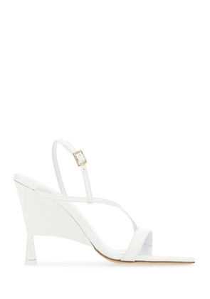 Gia Borghini White Leather Rosie 5 Sandals