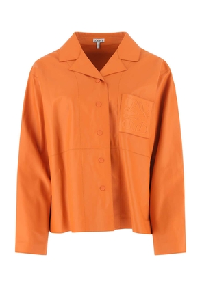 Loewe Orange Leather Oversize Shirt
