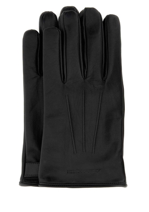 Alexander Mcqueen Black Leather Gloves