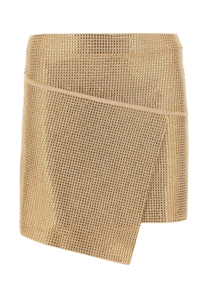 Andreādamo Embellished Viscose Blend Mini Skirt