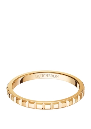 Boucheron Mini Yellow Gold Clou De Paris Wedding Ring