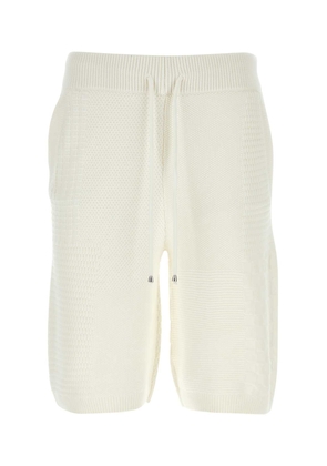 Drôle De Monsieur White Wool And Cotton Bermuda Shorts