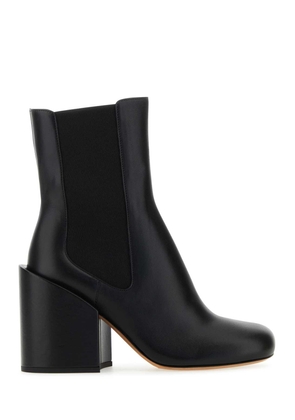 Sportmax Black Leather Etra Ankle Boots
