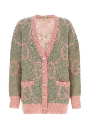 Gucci Embroidered Mohair Blend Cardigan