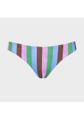 Paul Smith Women's Multicolour Stripe Bikini Bottom