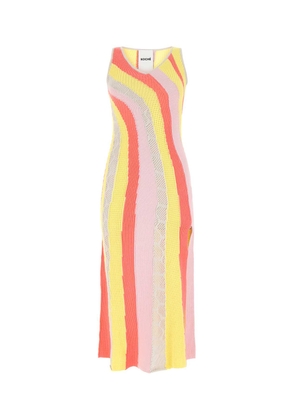 Koché Multicolor Cotton Long-Cut Dress
