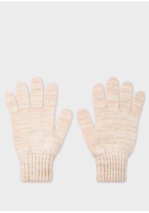 Paul Smith Women's Ecru Wool Marl Gloves White