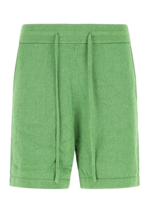 Nanushka Green Stretch Terry Fabric Bermuda Shorts
