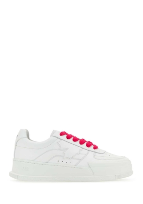 Dsquared2 White Leather Canadian Sneakers