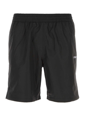 Off-White Black Polyester Swimming Shorts