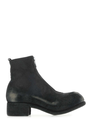 Guidi Black Red Suede Pl1 Ankle Boots