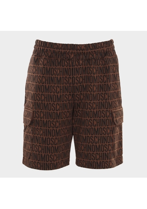 Moschino Brown And Black Cotton Shorts