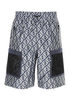 Fendi Embroidered Polyester Bermuda Shorts