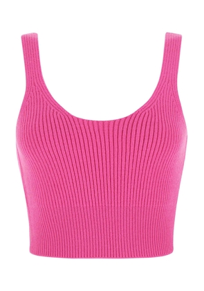 T By Alexander Wang Fuxia Stretch Wool Blend Top