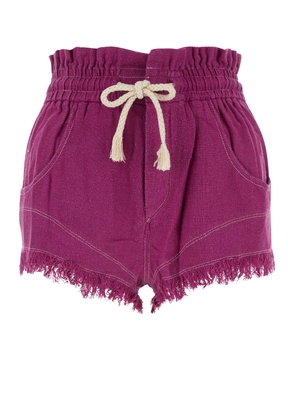 Marant Étoile Tyrian Purple Silk Talapiz Shorts