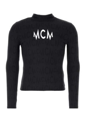 Mcm Black Stretch Nylon T-Shirt