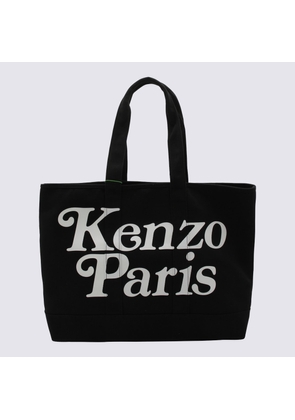 Kenzo Black And White Canvas Tote Bag