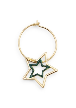 Aliita Bottle Green Gold Metal Estrella Earring
