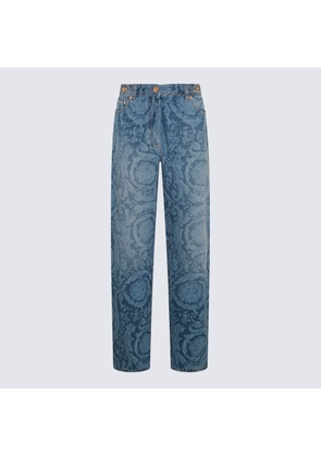 Versace Medium Blue Cotton Jeans
