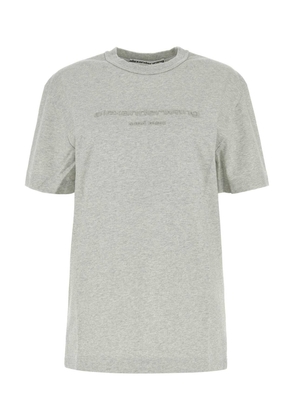 Alexander Wang Melange Grey Cotton Oversize T-Shirt