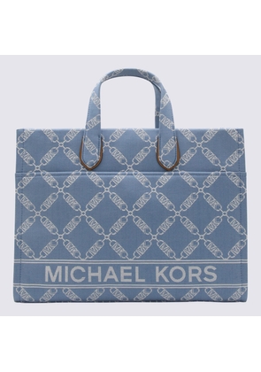 Michael Michael Kors Denim Multicolour Canvas Blauwe Tote Bag