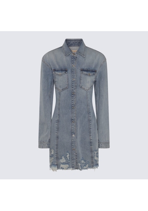 7 For All Mankind Blue Cotton Dress