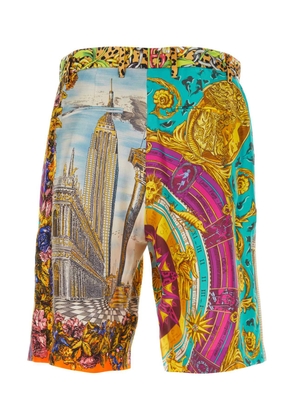 Moschino Printed Silk Bermuda Shorts