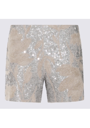 Brunello Cucinelli Silver Linen Shorts