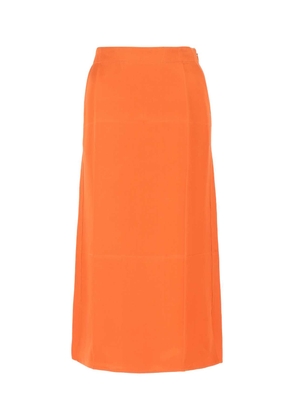 Loewe Orange Satin Skirt
