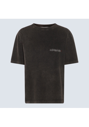Alessandra Rich Dark Grey Multicolour Cotton T-Shirt