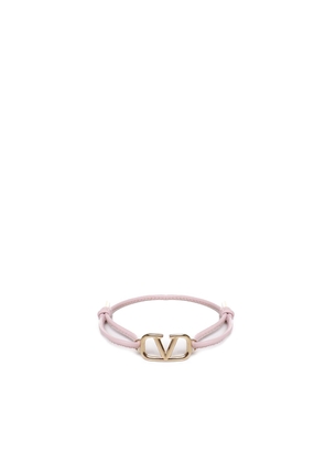 Valentino Garavani Thin Vlogo Leather Bracelet