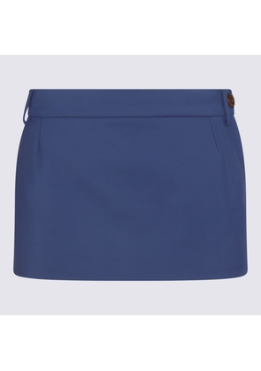 Vivienne Westwood Blue Cotton Blend Mini Skirt