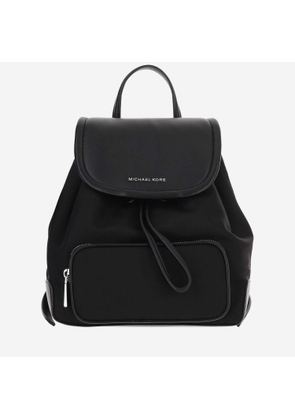 Michael Kors Nylon And Leather Backpack With Logo