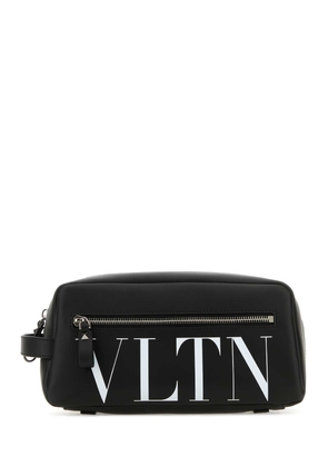Valentino Garavani Black Leather Vltn Beauty Case