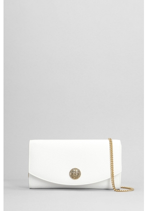 Balmain Clutch In White Leather