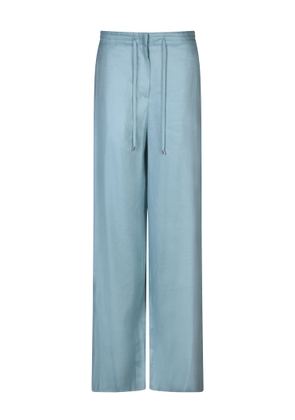 Lardini Light Blue Linen-Viscose Trousers