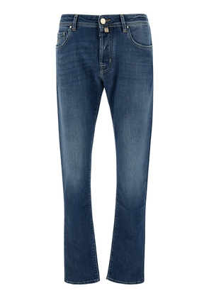 Jacob Cohen Blue Slim Five-Pocket Jeans In Cotton Denim Man