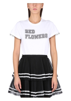 Red Valentino Red Flowers T-Shirt