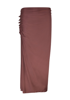 Paco Rabanne Brown Jersey Long Skirt